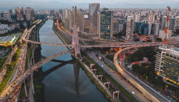 Aerial view of Real Parque in São Paulo, Brazil.