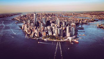 Aerial view of New York City.