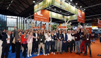 Group photo of participants of the Netherlands Pavilion at Aquatech Amsterdam 2023