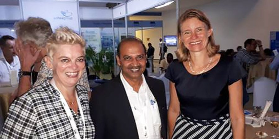 Blog Antea India. From left to right, Annemieke van Zuylen, NWP Project Manager Events, Krishna Kant Gupta, Head of Water and Urban Infrastructure at Antea India, and Tanja Gonggrijp, Dutch Ambassador to Sri Lanka