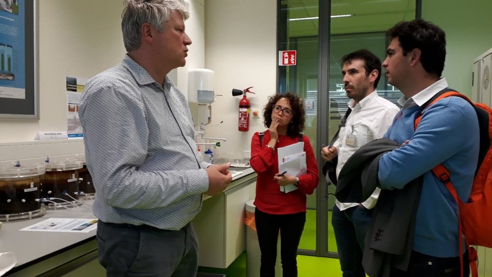 Fredes Muñoz and San Miguel during their trip to Deltares in 2019.