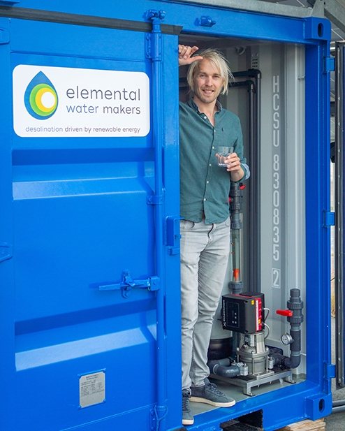 Photo of Sid Vollebregt, Managing Director of Elemental Water Makers.