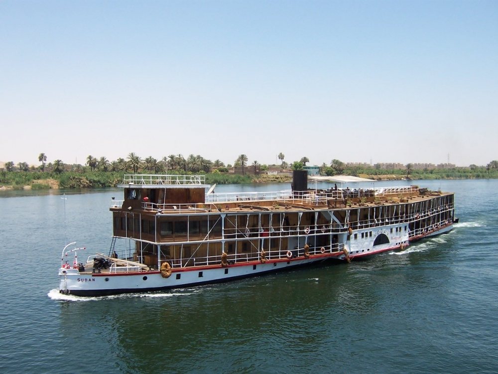 Ferry on River Nile in South Sudan