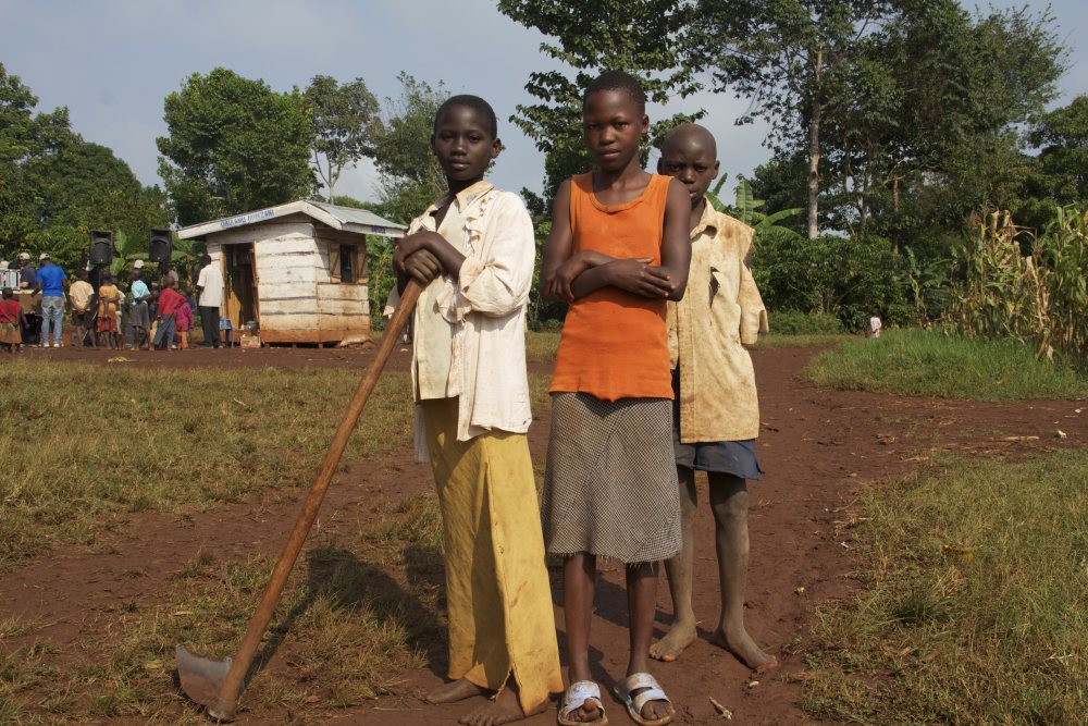 Children farming in Uganda