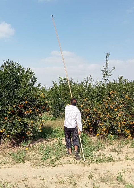 Camera on stick to imitate the use of drones