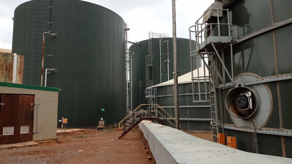 Photo of the biogas plant, Bio2Watt, in South Africa.