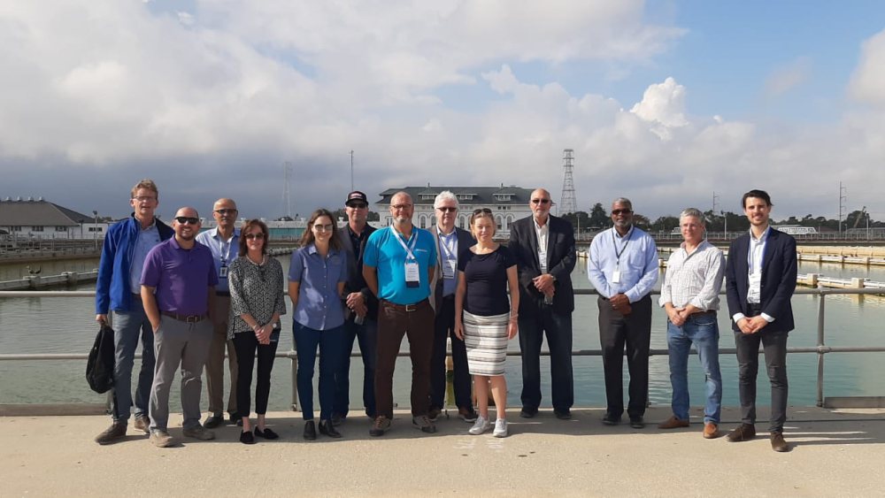 Group photo after the private tour of the Carrollton water treatment plant.