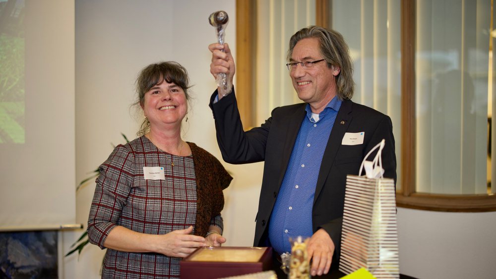 Photo of Caroline Bäcker, Director and Chair of the NWP Board (left) and Rob Steijn, Chair of NWP Supervisory Board (right).