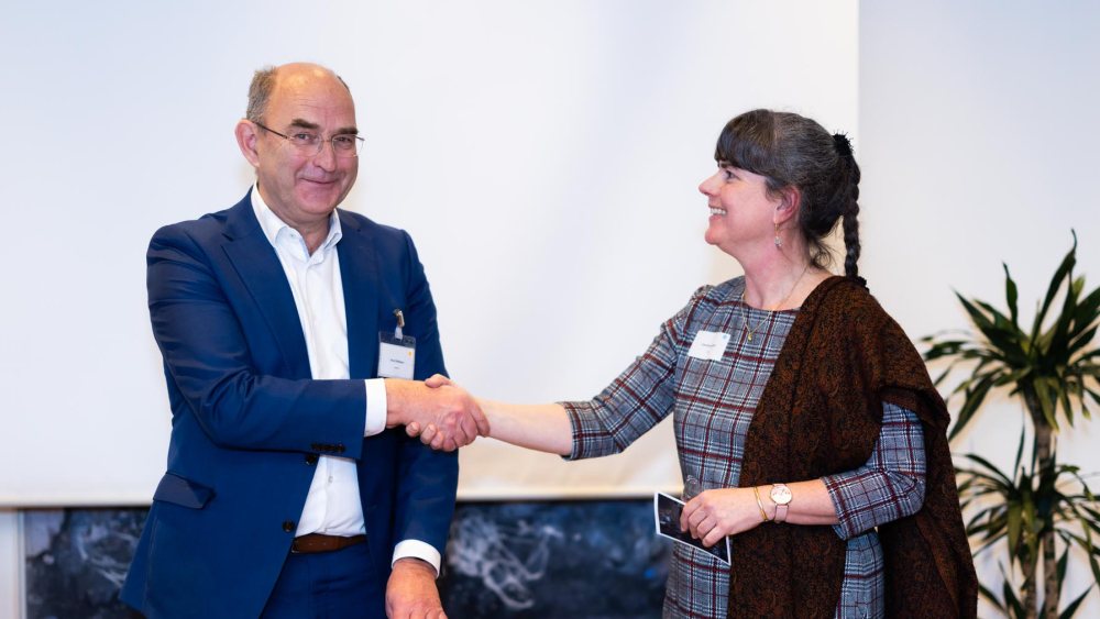 Photo of Caroline Bäcker, NWP Director and Chair of the Board, and Henk Nieboer, Chair of NWP's Advisory Board.
