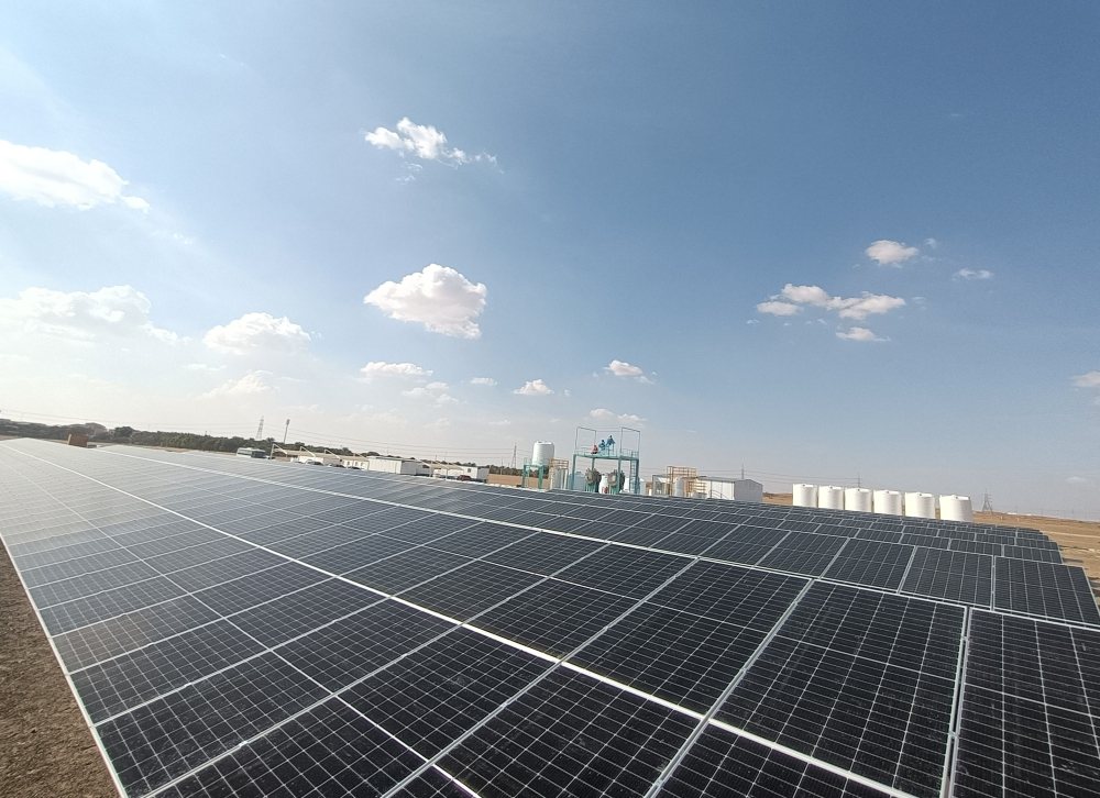 Solar panels in the dessert