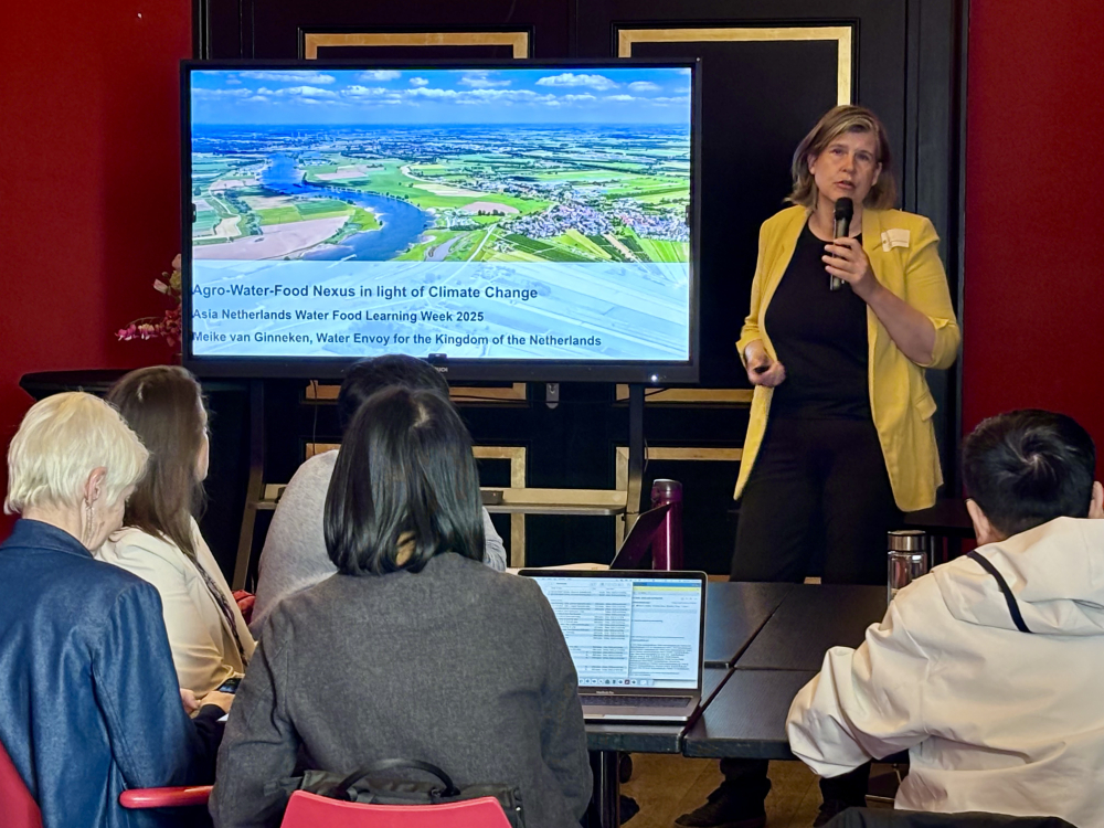 Meike van Ginneken, Water Envoy for the Kingdom of the Netherlands, introduced the Netherlands' approach to water governance and finance