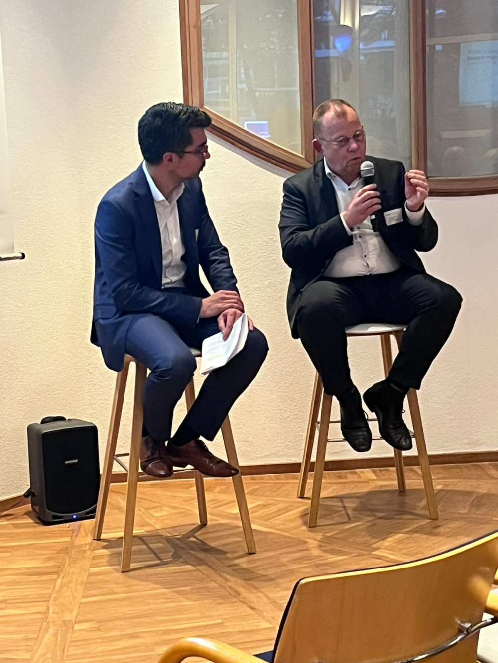 Rick Elmendorp from Netherlands Water Partnership and Durk Krol from Water Europe at the NWP Member Meet-up