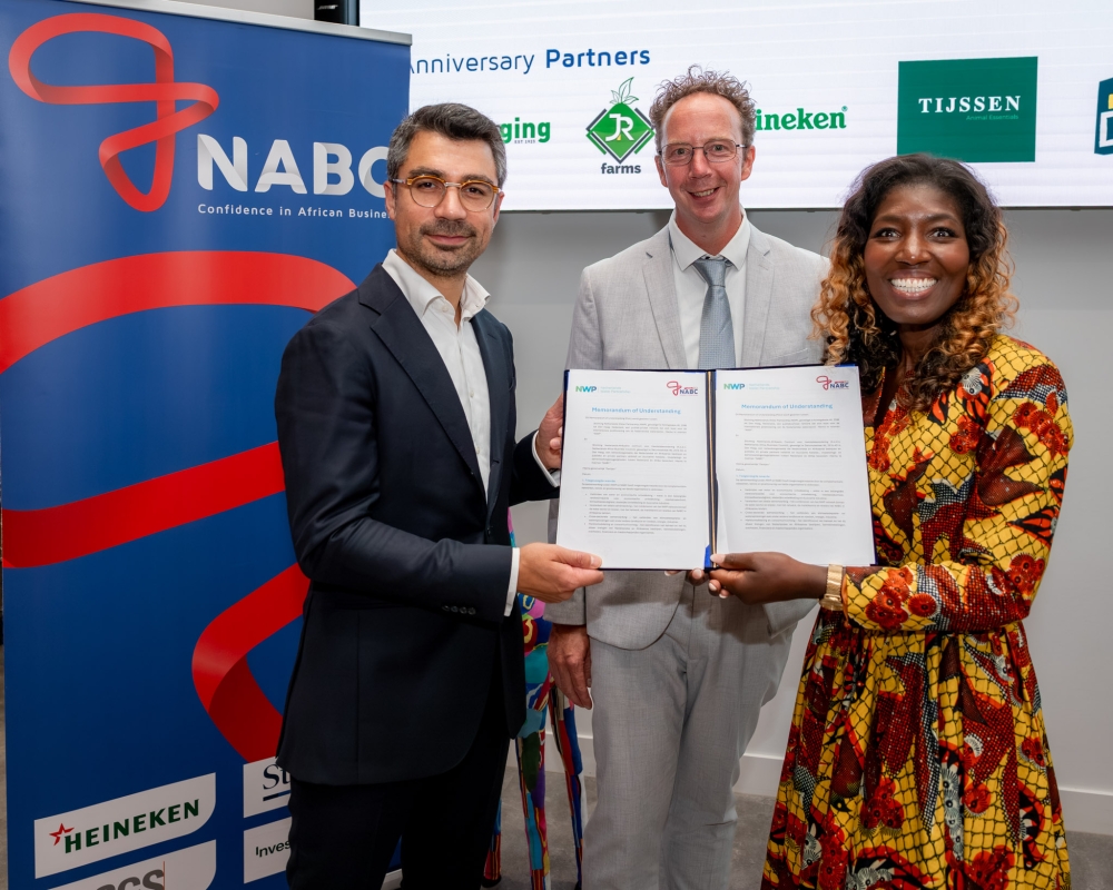 NWP and NABC signed an MOU NWP and the Netherlands-African Business Council (NABC) to strengthen sustainable business and collaboration between the Netherlands and Africa