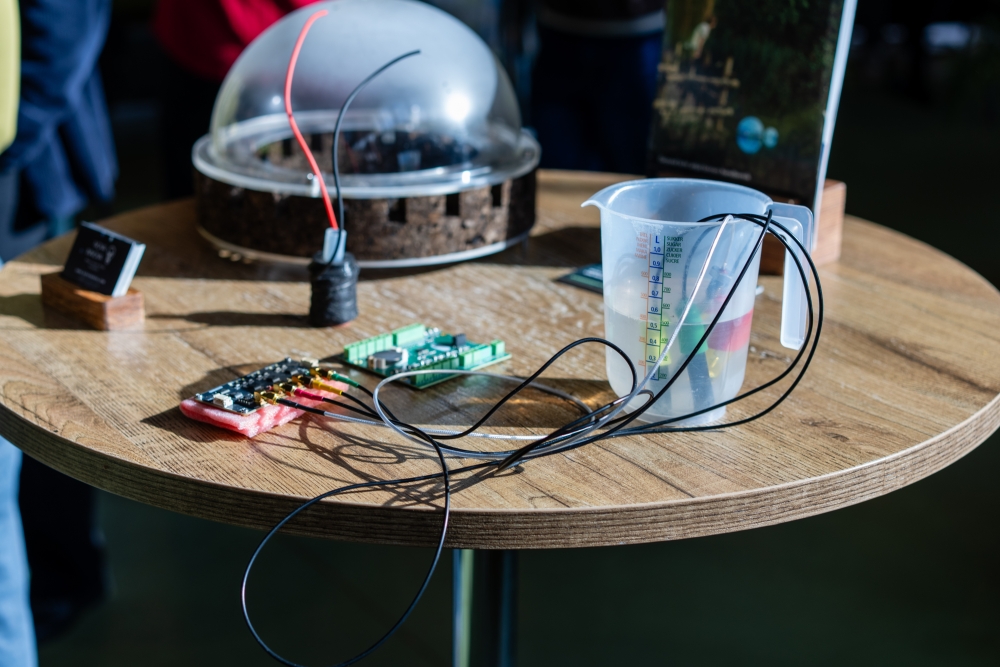 POND floating sensors powered by a biofuel cell, using coloured light to give the water quality a voice