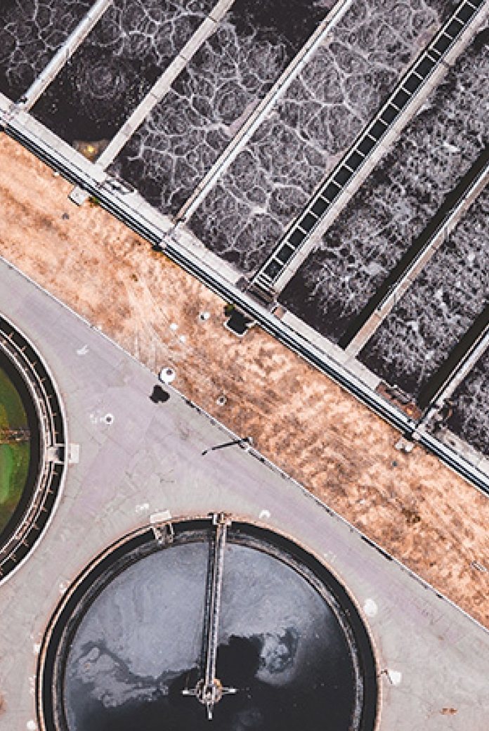 Photo of a water treatment plant.