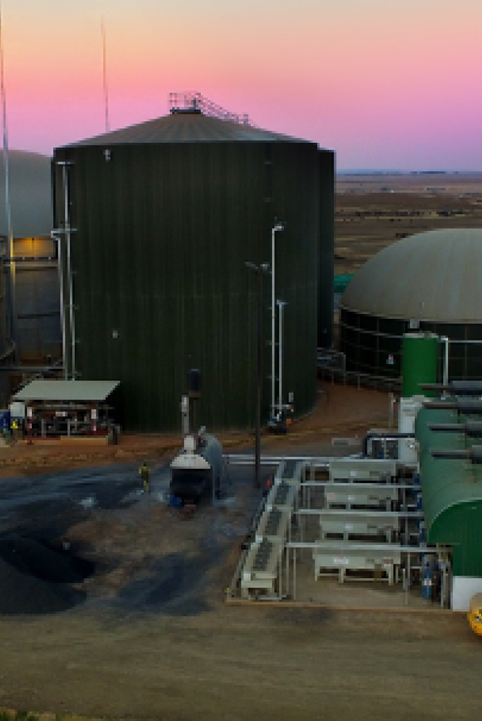 Photo of the biogas plant, Bio2Watt, in South Africa.