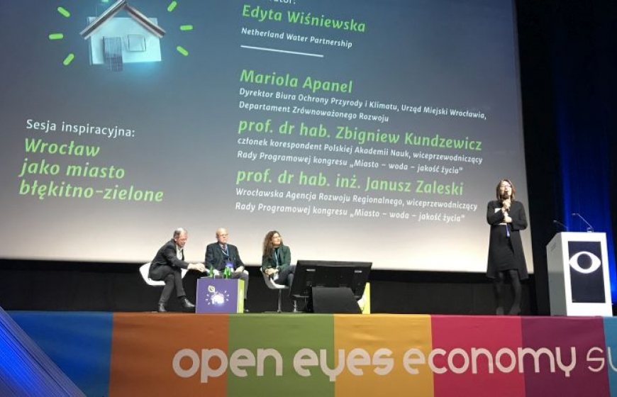 NWP's Edyta Wisniewska moderates a session during the OEES 2018 conference