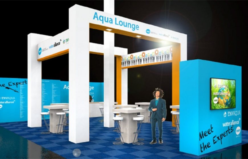 Photo of the design of the Netherland Pavilion at Aqua Nederland Vakbeurs