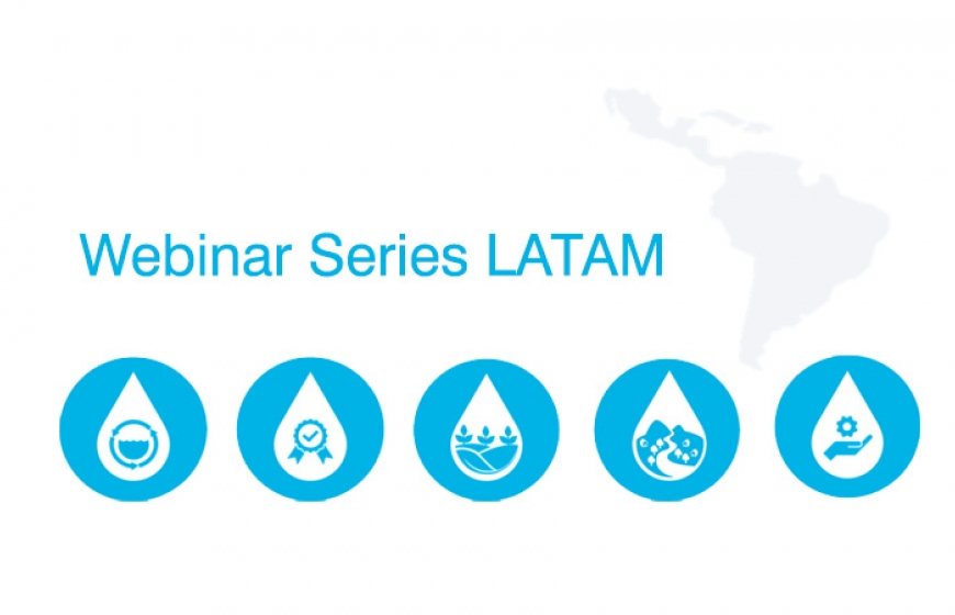 Banner with the topics of the webinar series LATAM.