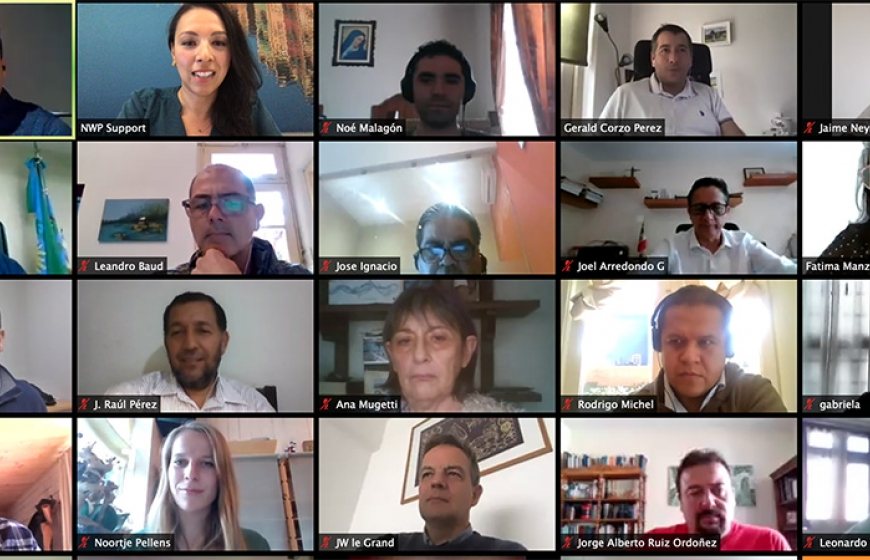 Screenshot of the participants of the webinar on IWRM Resilience.