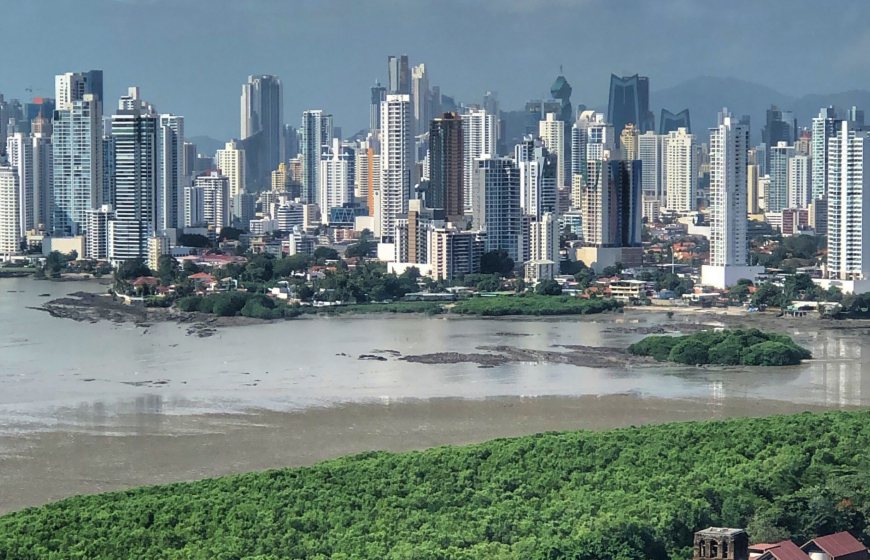 Skyline of Panama City.