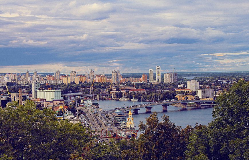 Aerial view of Kiev