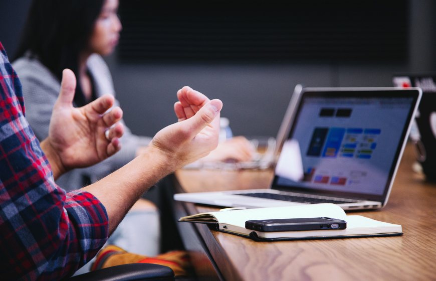 Image of hands making an explanatory gesture.