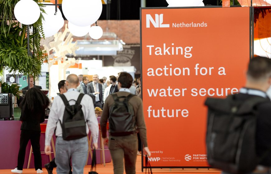 Photo of the Netherlands Lounge at Aquatech Amsterdam. Credits: Partners for Water / Ruben May