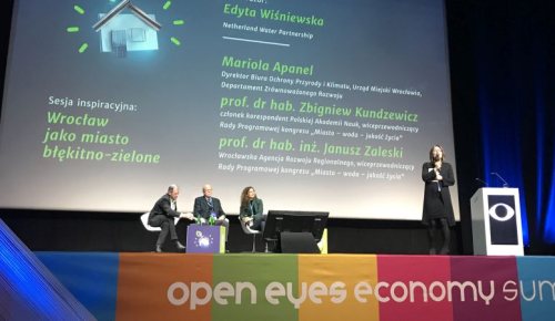 NWP's Edyta Wisniewska moderates a session during the OEES 2018 conference