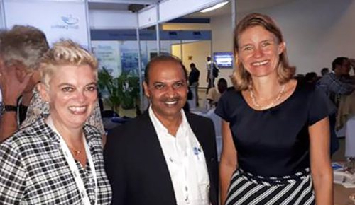 Blog Antea India. From left to right, Annemieke van Zuylen, NWP Project Manager Events, Krishna Kant Gupta, Head of Water and Urban Infrastructure at Antea India, and Tanja Gonggrijp, Dutch Ambassador to Sri Lanka