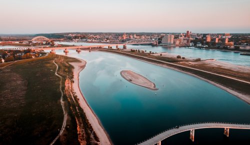 Photo of Nijmegen's landscape afte the Room for the River Programme.