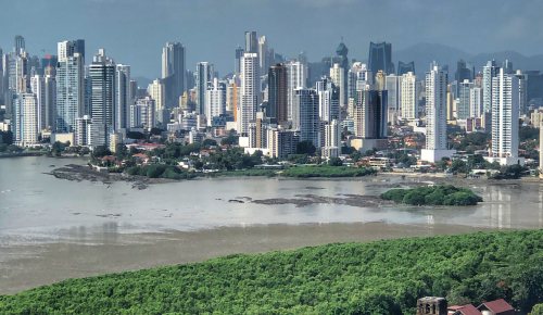 Skyline of Panama City.